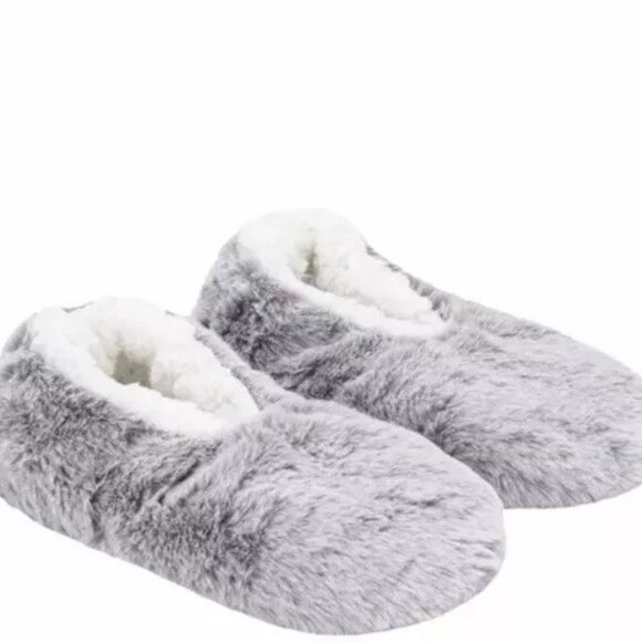 NWT Lemon Womens Faux Fur Non-Slip Slipper Socks Size 5-7 (S/M) Gray $40 11HL358 - Picture 1 of 4